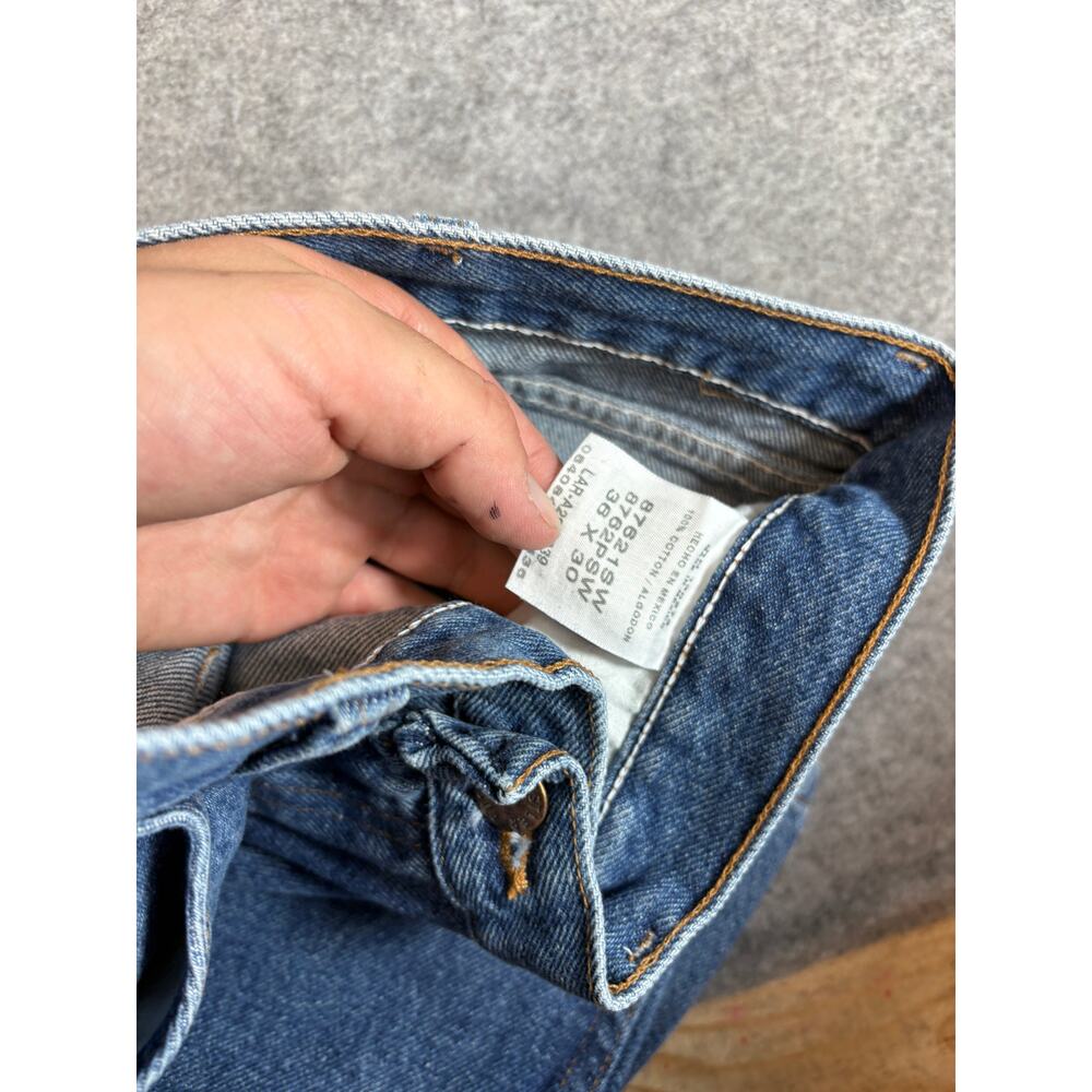 VINTAGE Rustler By Wrangler Jeans Men 36x30 Blue Regular Fit Straight Rugged NWT - Picture 7 of 7